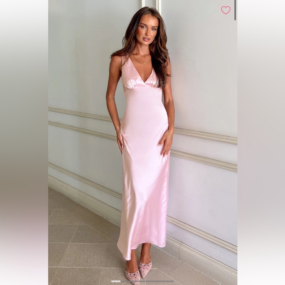Pink Satin Dress